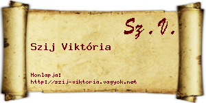 Szij Viktória névjegykártya